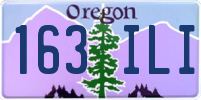 OR license plate 163ILI