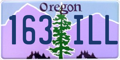 OR license plate 163ILL