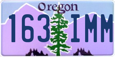 OR license plate 163IMM