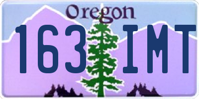 OR license plate 163IMT