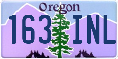 OR license plate 163INL