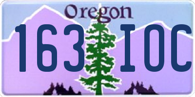OR license plate 163IOC