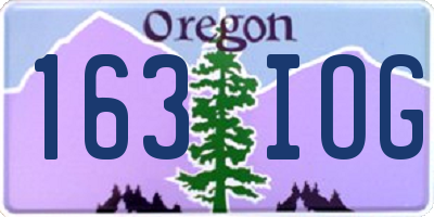 OR license plate 163IOG