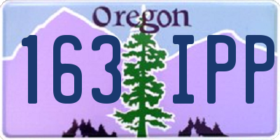 OR license plate 163IPP
