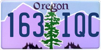OR license plate 163IQC