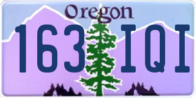 OR license plate 163IQI