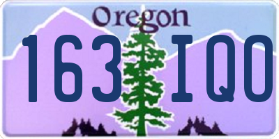 OR license plate 163IQO