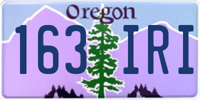 OR license plate 163IRI