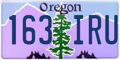 OR license plate 163IRU