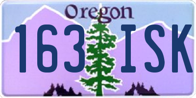 OR license plate 163ISK