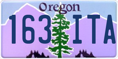 OR license plate 163ITA