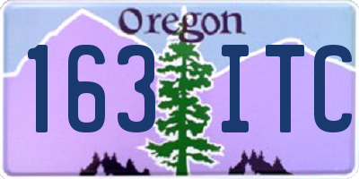 OR license plate 163ITC