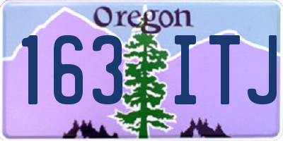 OR license plate 163ITJ