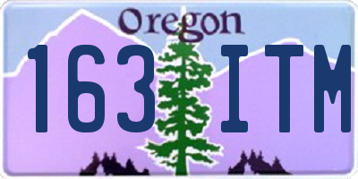 OR license plate 163ITM