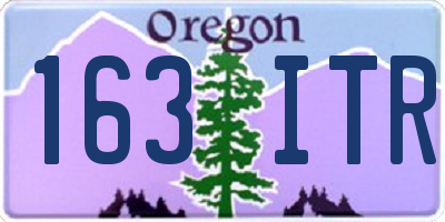 OR license plate 163ITR