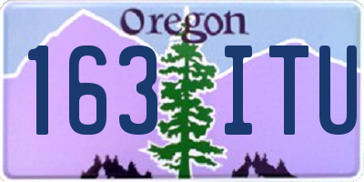OR license plate 163ITU