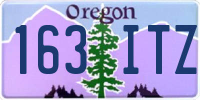 OR license plate 163ITZ