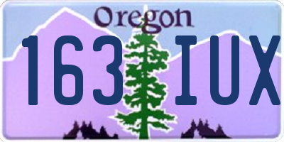 OR license plate 163IUX