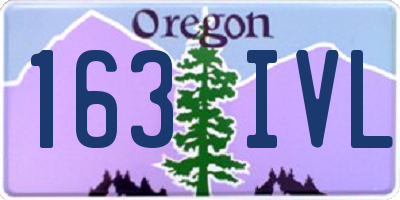 OR license plate 163IVL