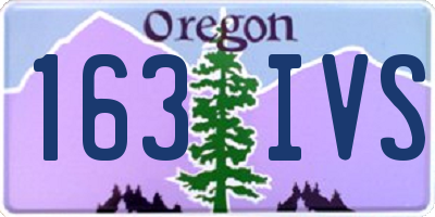 OR license plate 163IVS