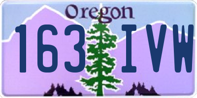 OR license plate 163IVW