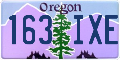 OR license plate 163IXE