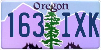OR license plate 163IXK