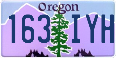 OR license plate 163IYH