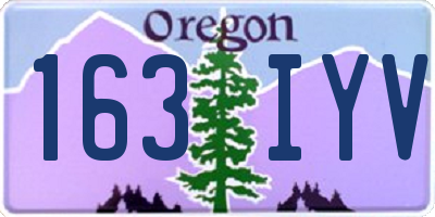 OR license plate 163IYV