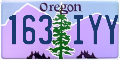 OR license plate 163IYY