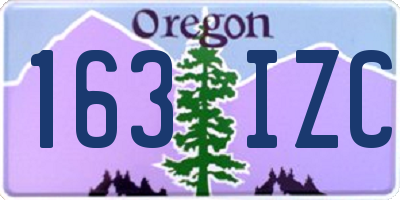 OR license plate 163IZC