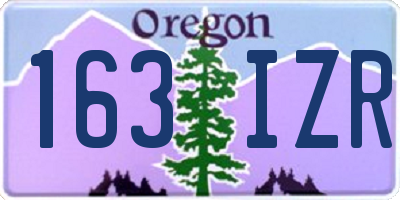 OR license plate 163IZR