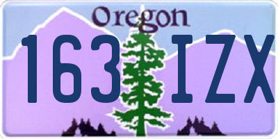 OR license plate 163IZX