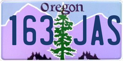 OR license plate 163JAS