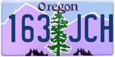 OR license plate 163JCH