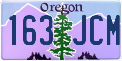 OR license plate 163JCM