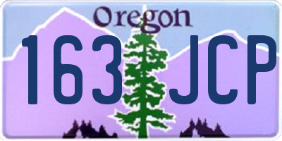 OR license plate 163JCP