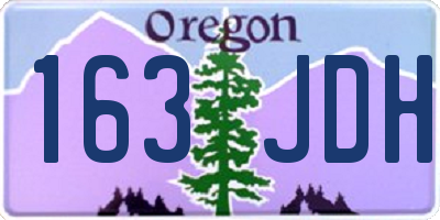 OR license plate 163JDH
