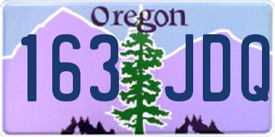 OR license plate 163JDQ