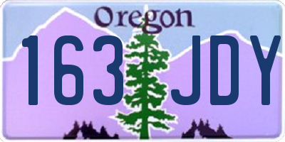 OR license plate 163JDY