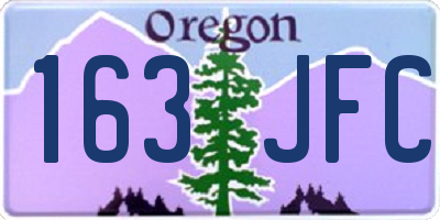 OR license plate 163JFC