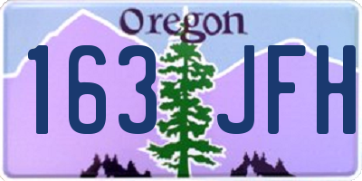 OR license plate 163JFH