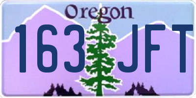 OR license plate 163JFT