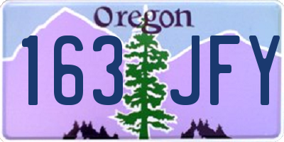 OR license plate 163JFY