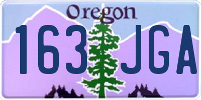 OR license plate 163JGA