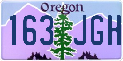 OR license plate 163JGH