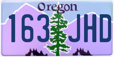 OR license plate 163JHD