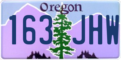 OR license plate 163JHW