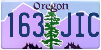 OR license plate 163JIC