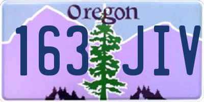 OR license plate 163JIV